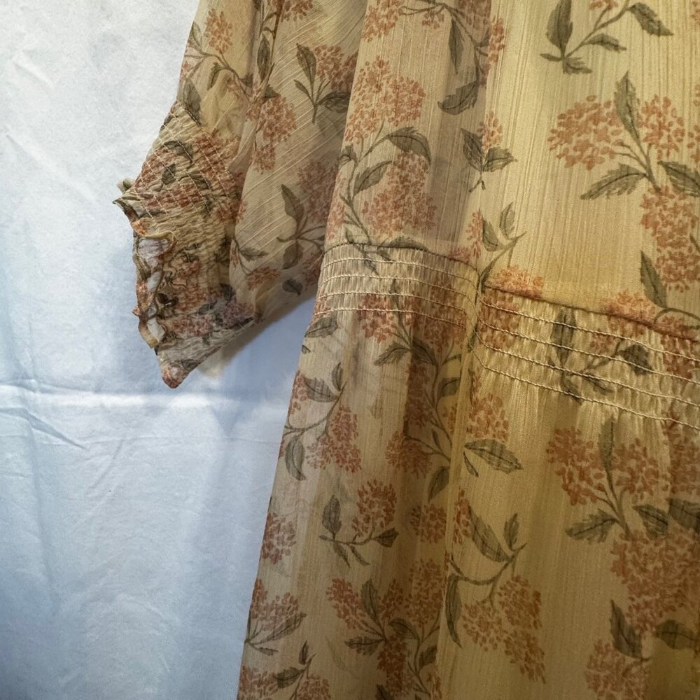 Noralee | Pink & Cream French Hydrangea Millie Womens Dress | Size M - Picture 7 of 9